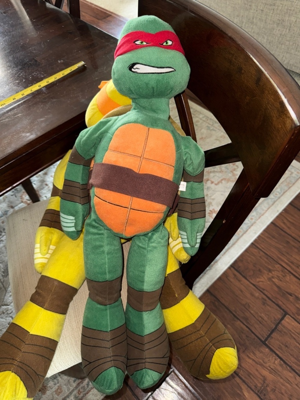 Raphael Nickelodeon Green Turtle Plush with Red Mask and Orange Shell